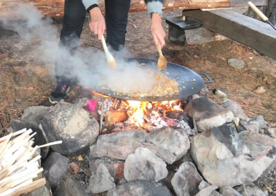 You can use our Muurikka and cook outdoor.