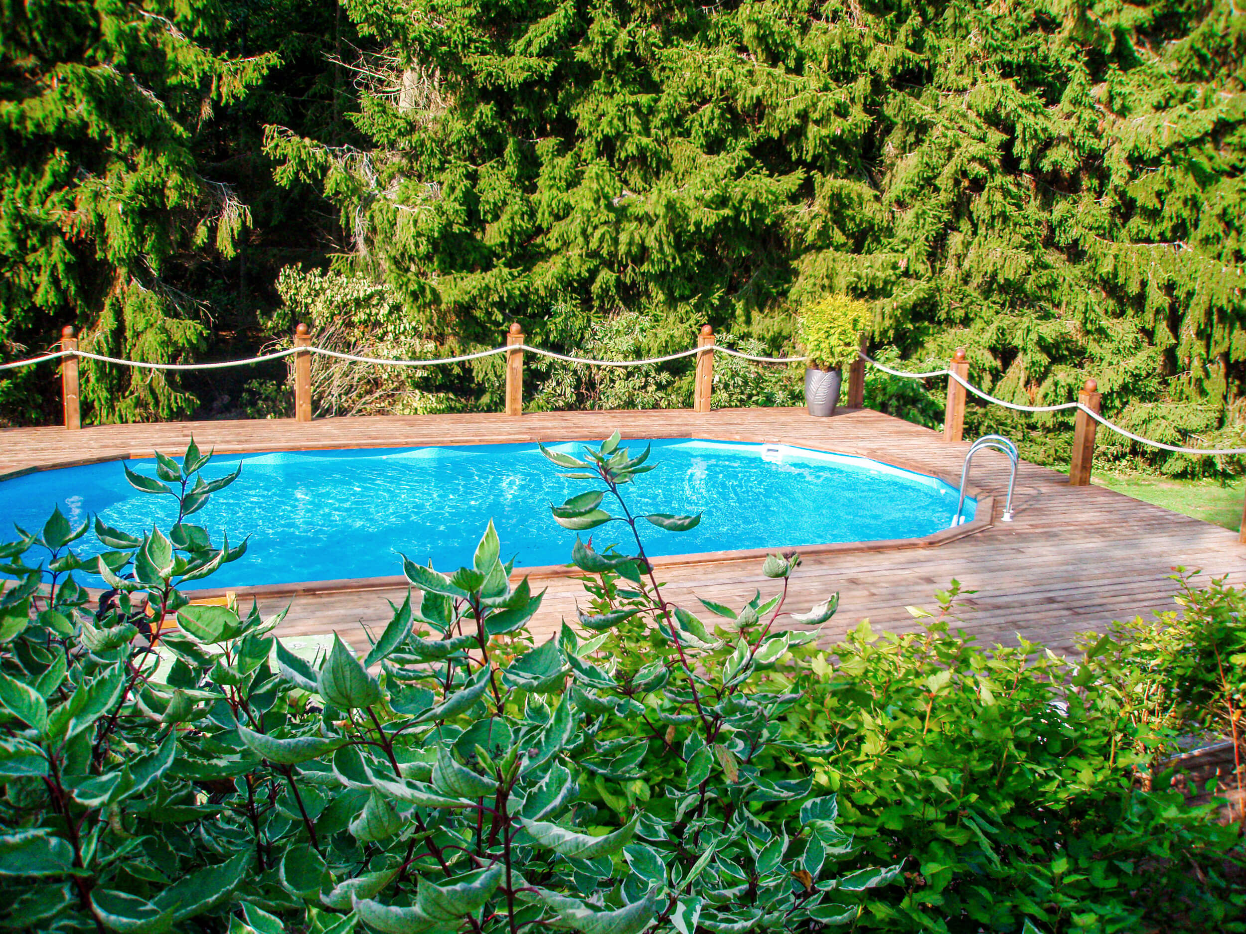 Pool i grönska Rosenberg gård & stuga - pool i grönska