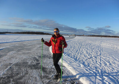 long-distance skates at the lake Långforsen in Sala.